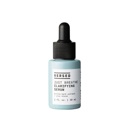 Versed Just Breathe Klärendes Gesichtsserum – Antioxidantien, Niacinamid, Weißweide und Zink gegen Unreinheiten, verstopfte Poren und Rötungen – Veganes Akne-Serum (30 ml)