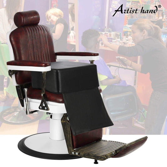 Artist hand Friseur Booster Sitz für Kinder, Kinder Salon Stuhl Kissen, 6,5" Dicker Kindersitz für Haarschnitt mit Fußschutz, Schwarz Kunstleder