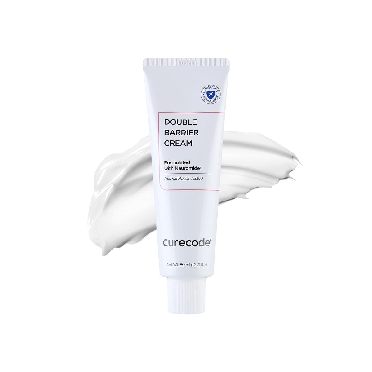 CURECODE Double Barrier Cream 80ml (2,71 Fl Oz) – Korean Skin-Biome Science mit Neuromid, fördert Ceramide, beruhigt empfindliche & trockene Haut, stärkt und repariert die Hautbarriere, EWG-geprüft