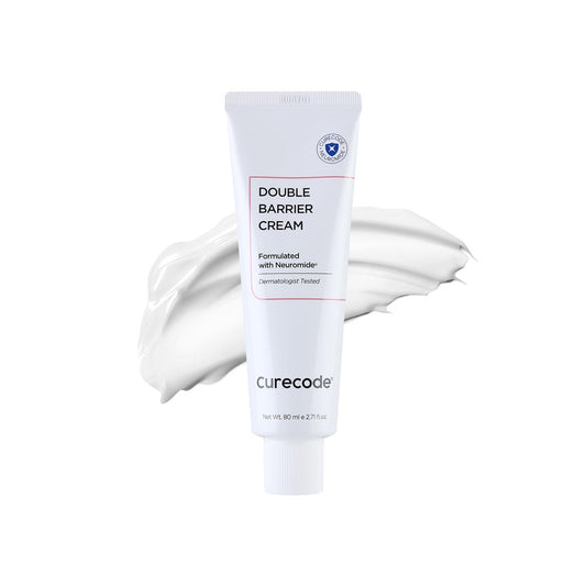 CURECODE Double Barrier Cream 80ml (2,71 Fl Oz) – Korean Skin-Biome Science mit Neuromid, fördert Ceramide, beruhigt empfindliche & trockene Haut, stärkt und repariert die Hautbarriere, EWG-geprüft