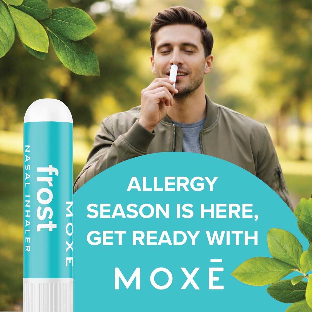 MOXE Frost - Energie-Aromatherapie-Naseninhalator - Lindert Kopfschmerzen, steigert Fokus & Energie - Kühlender Sinus-Blaster mit Pfefferminz, Eukalyptus & Wintergrün ätherischen Ölen - USA (1er-Pack)