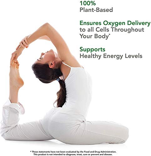 PlantFusion Vegane Eisenpräparate mit 25 mg Eisen, Folsäure & B12 – 90 Kapseln für Frauen und Männer