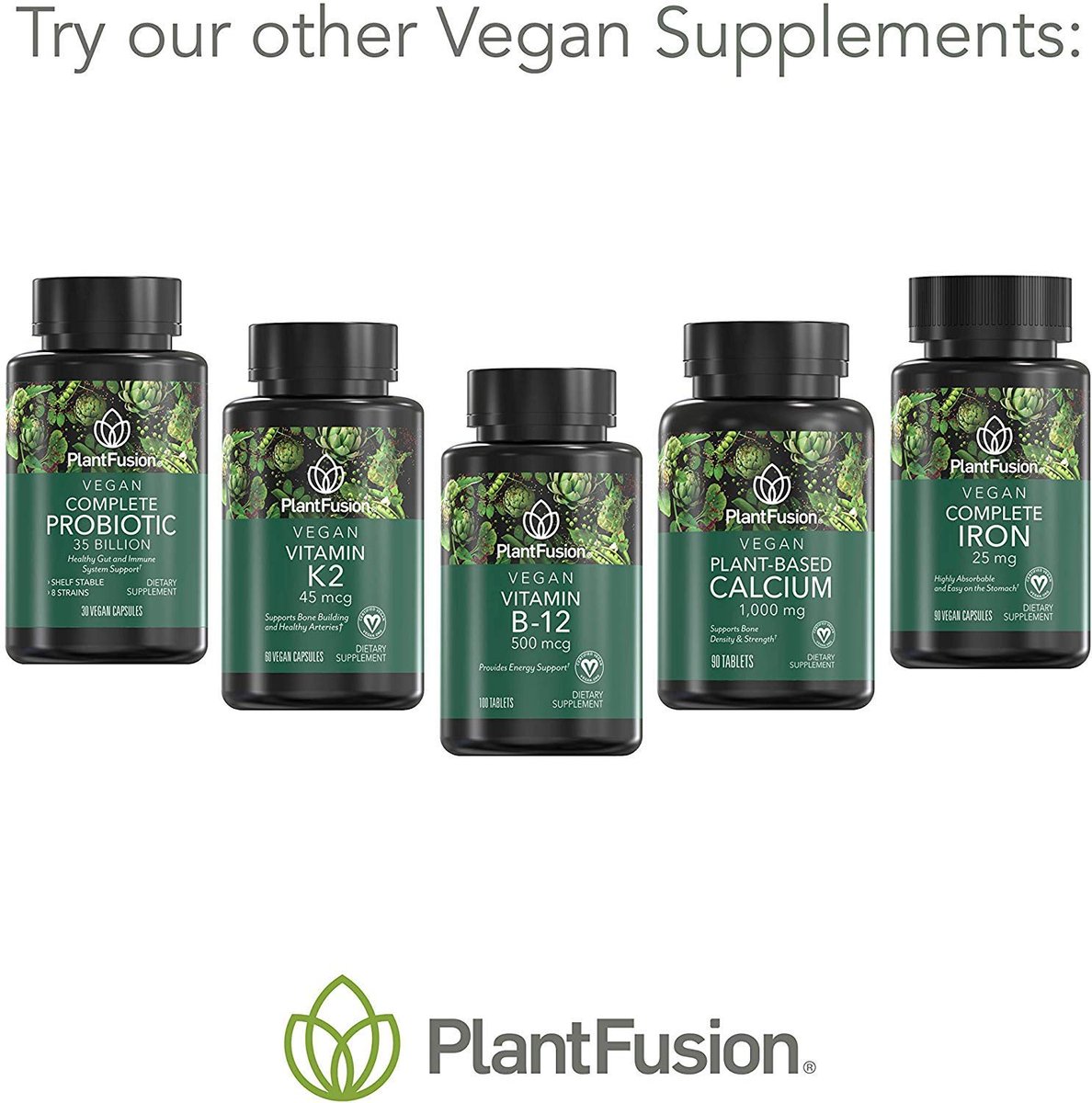 PlantFusion Vegane Eisenpräparate mit 25 mg Eisen, Folsäure & B12 – 90 Kapseln für Frauen und Männer