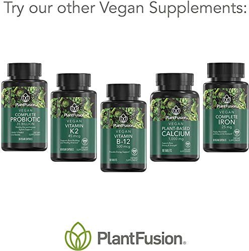 PlantFusion Vegane Eisenpräparate mit 25 mg Eisen, Folsäure & B12 – 90 Kapseln für Frauen und Männer