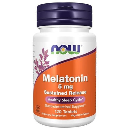 NOW Foods Melatonin 5 mg, Retardiert, für eine 4-stündige Freisetzungsdauer, 120 Tabletten