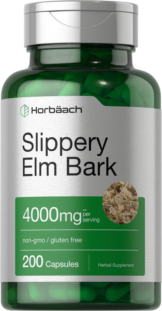 Horbäach Ulmenrinden-Kapseln | 200 Kapseln | Pflanzliches Nahrungsergänzungsmittel | Non-GMO & Glutenfrei