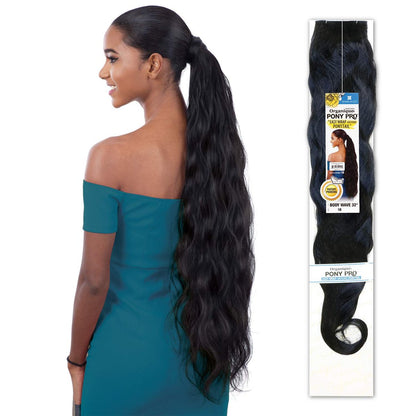 Shake-N-Go Synthetic Organique Pony Pro Ponytail - Body Wave 32 Zoll (2er-Pack)