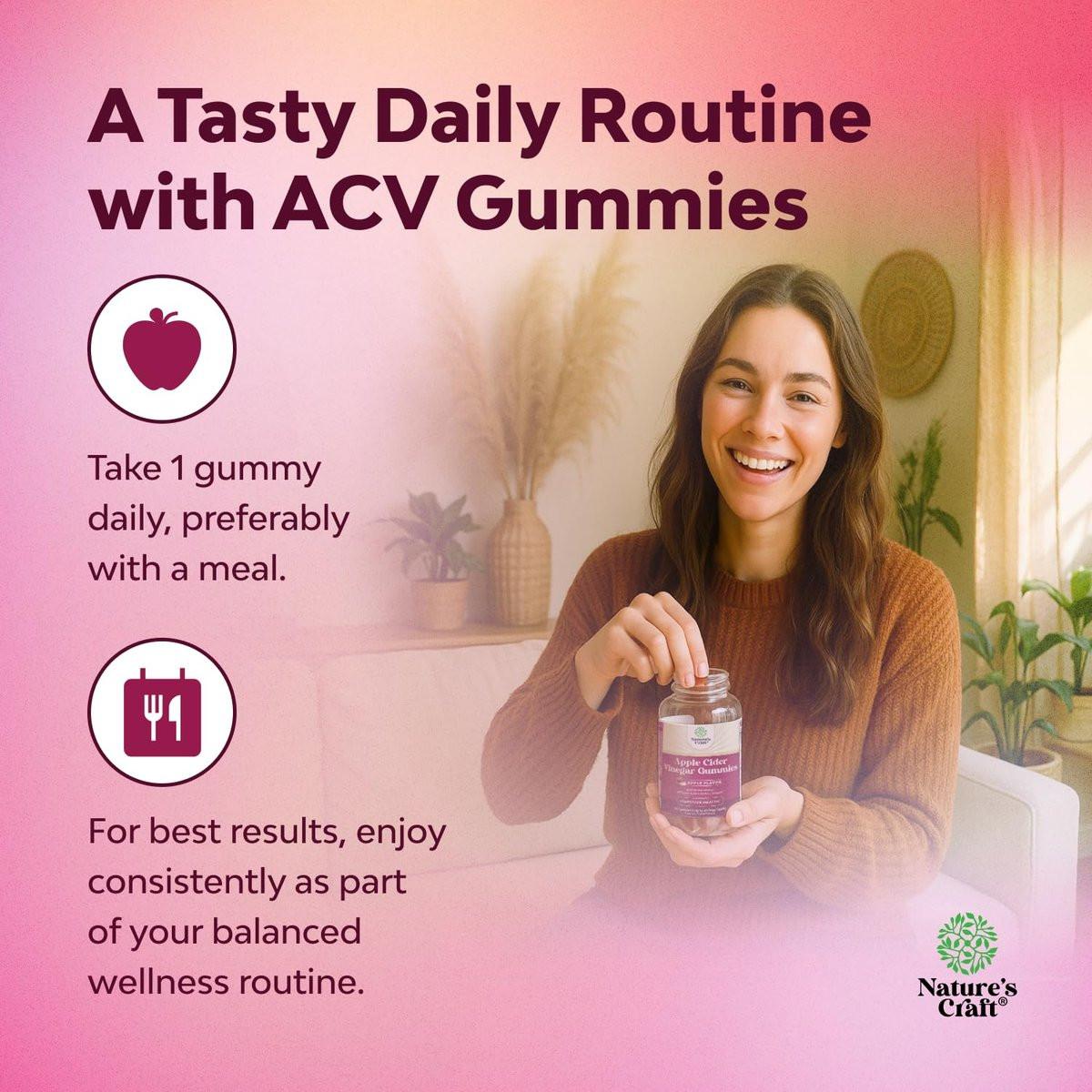 Apfelessig Gummibärchen mit Mutter - Entgiftung & Detox ACV Gummis für Gewichtsverlust, Darmgesundheit, Blähungen, Stoffwechsel & Energieunterstützung - ACV mit Mutter mit B12, B6 & Granatapfel - 60 Stück