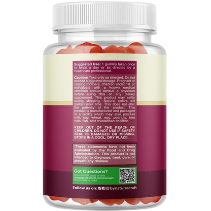 Apfelessig Gummibärchen mit Mutter - Entgiftung & Detox ACV Gummis für Gewichtsverlust, Darmgesundheit, Blähungen, Stoffwechsel & Energieunterstützung - ACV mit Mutter mit B12, B6 & Granatapfel - 60 Stück