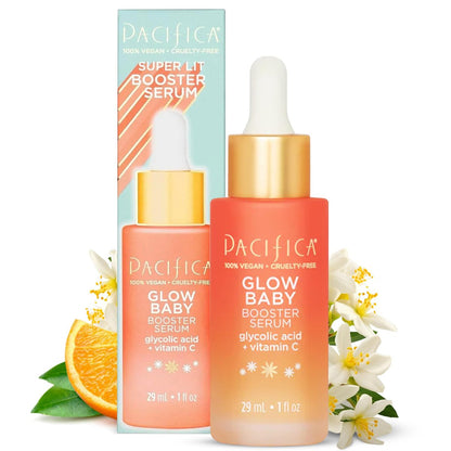 Pacifica Vitamin C Serum für das Gesicht – Glow Baby aufhellendes Gesichtsserum mit Glycolsäure – Vitamin-C-Booster Hautpflege, Dunkle-Flecken-Korrektor, vegane Hautpflege für strahlende Haut, dermatologisch getestet