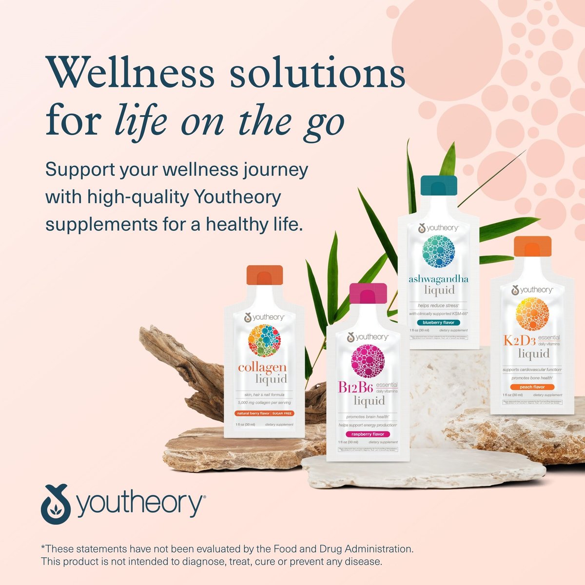 Youtheory Collagen Liquid - 5.000 mg hydrolysierte Kollagenpeptide - Unterstützt Haar, Nägel, Gelenke & Knochen* - Beerengeschmack - 1 oz Einzelportion, 12er-Pack