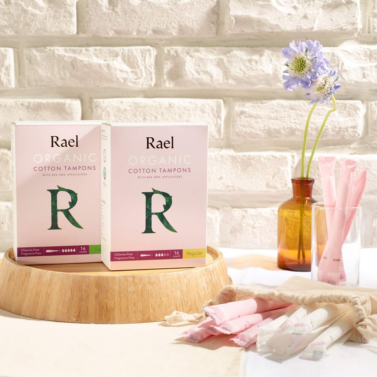 Bio-Baumwoll-Tampons Super – Rael, 100% zertifizierte Bio-Baumwolle, nachhaltig & hautfreundlich