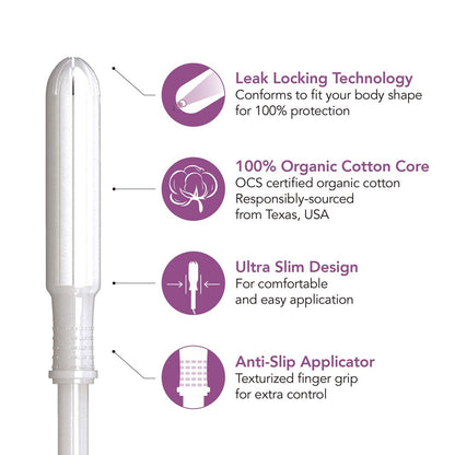 Bio-Baumwoll-Tampons Super – Rael, 100% zertifizierte Bio-Baumwolle, nachhaltig & hautfreundlich