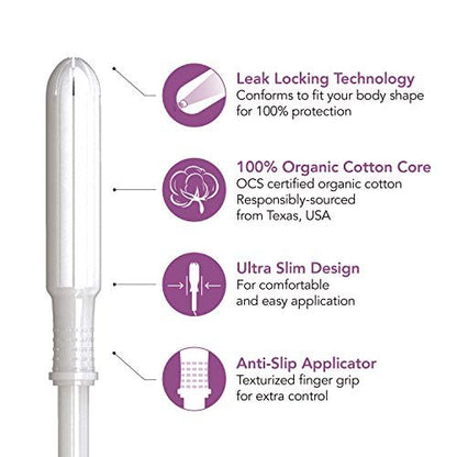 Bio-Baumwoll-Tampons Super – Rael, 100% zertifizierte Bio-Baumwolle, nachhaltig & hautfreundlich