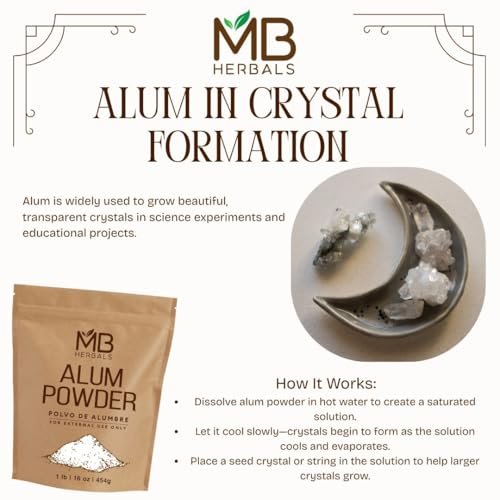 MB Herbals Alaunpulver 227 g | Deodorant | Aftershave | Beizmittel für Leder, Stoff und Papier | Nur zur äußerlichen Anwendung