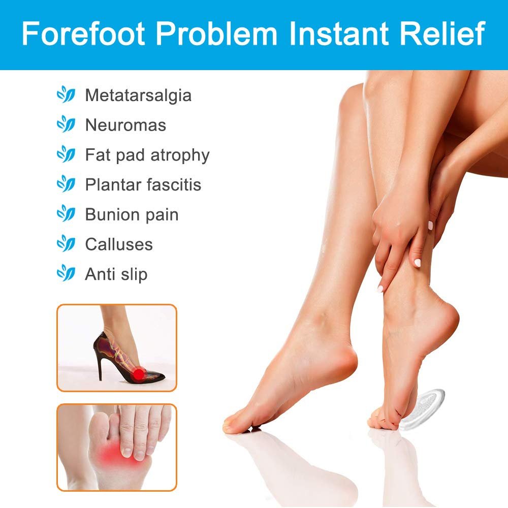 Premium Metatarsal-Pads, weiche Ballenpolster – Fußschmerzen lindern & Unterstützung bieten – für Männer & Frauen & alle Schuharten (10 Stück)