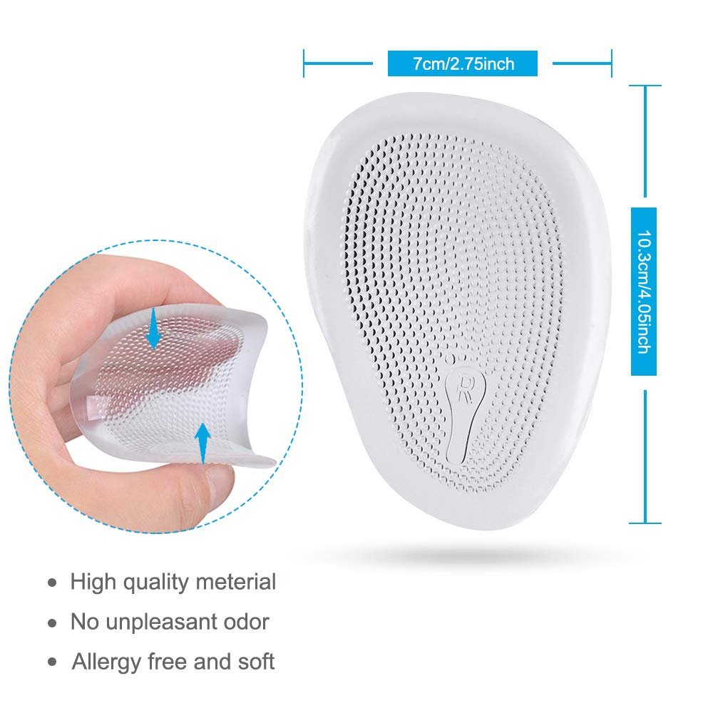 Premium Metatarsal-Pads, weiche Ballenpolster – Fußschmerzen lindern & Unterstützung bieten – für Männer & Frauen & alle Schuharten (10 Stück)