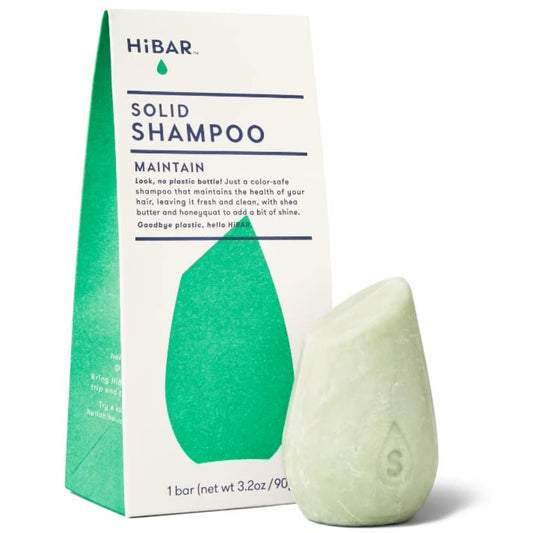 HIBAR Maintain Shampoo Bar – Ausgleichendes festes Shampoo für gesundes Haar mit Honig, Sheabutter & Vitamin B5 – Plastikfrei, seifenfrei, parabenfrei & sulfatfrei – Farbschonend – 1 feste Bar (90 g)