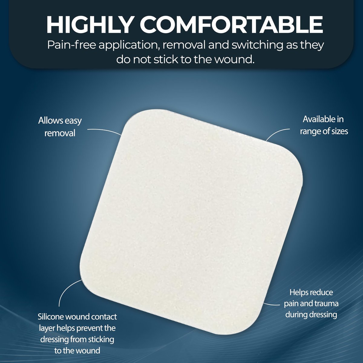 MED PRICE Sterile Schaumstoff-Wundauflagen, weich absorbierend, nicht klebend, wasserdicht, für Geschwüre und Verletzungen, 5x5 cm (Packung mit 10)
