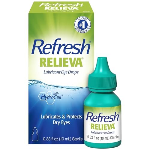 Refresh Relieva Befeuchtende Augentropfen für trockene Augen, 0,33 Fl Oz Steril