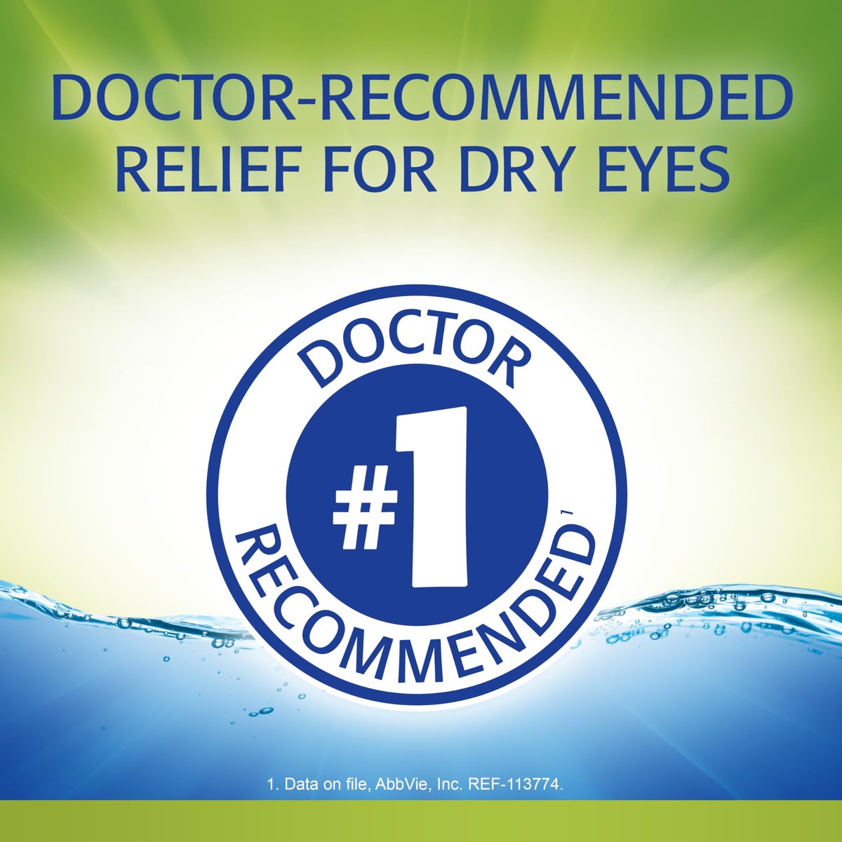 Refresh Relieva Befeuchtende Augentropfen für trockene Augen, 0,33 Fl Oz Steril