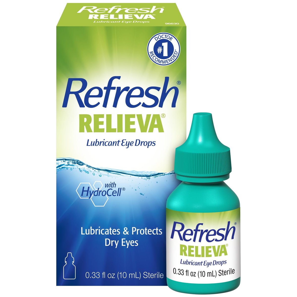 Refresh Relieva Befeuchtende Augentropfen für trockene Augen, 0,33 Fl Oz Steril