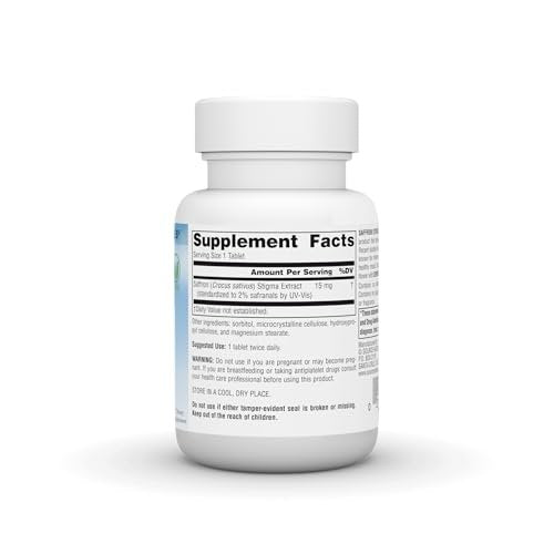 Source Naturals Serene Science Safranextrakt – 15 mg, 60 Tabletten zur Stimmungsunterstützung