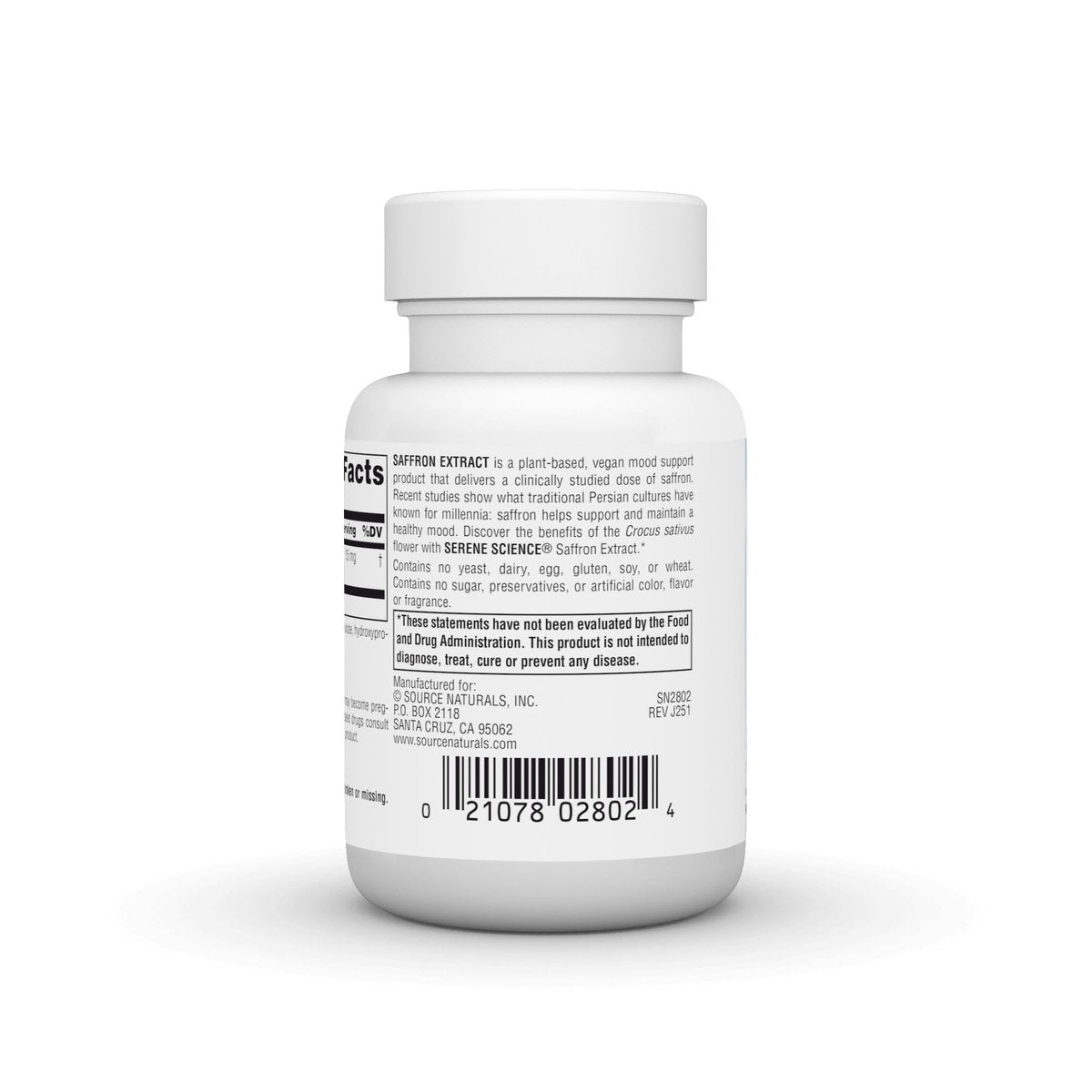 Source Naturals Serene Science Safranextrakt – 15 mg, 60 Tabletten zur Stimmungsunterstützung