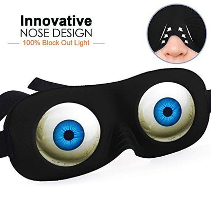 Tphon Augen Schlafmaske Lustige 3D Konturierte 100% Lichtdichte Schlafmaske für Frauen Männer Kinder – Verstellbares Band, Weiche Nachtmaske für Reisen Nickerchen Schichtarbeit Spiele