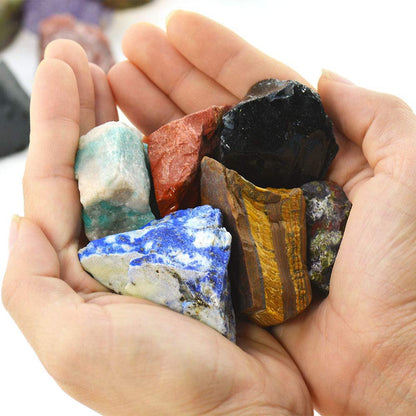 UU UNIHOM 3 kg Bulk Grobe Rohsteine Madagaskar Steine Mischung 1" natürliche Rohkristalle zum Tumbeln, Schleifen, Brunnensteine, Dekoration, Polieren, Drahtwickeln, Wicca Reiki Kristallheilung
