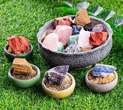 UU UNIHOM 3 kg Bulk Grobe Rohsteine Madagaskar Steine Mischung 1" natürliche Rohkristalle zum Tumbeln, Schleifen, Brunnensteine, Dekoration, Polieren, Drahtwickeln, Wicca Reiki Kristallheilung