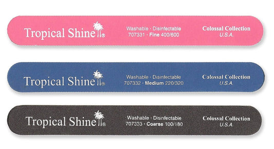 Tropical Shine 8,5 Zoll Nagelfeilen für Natürliche und Acryl Nägel – 3 Stück