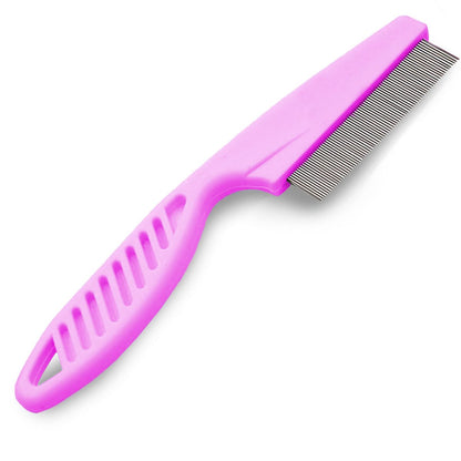 SunGrow Anti-Schuppen Kamm für Männer und Frauen, Edelstahl Pflegekamm für alle Haartypen, Kopfhautpflege, hochfeste feine Zähne, 18,3 cm, Rosa, 1 Stück pro Packung