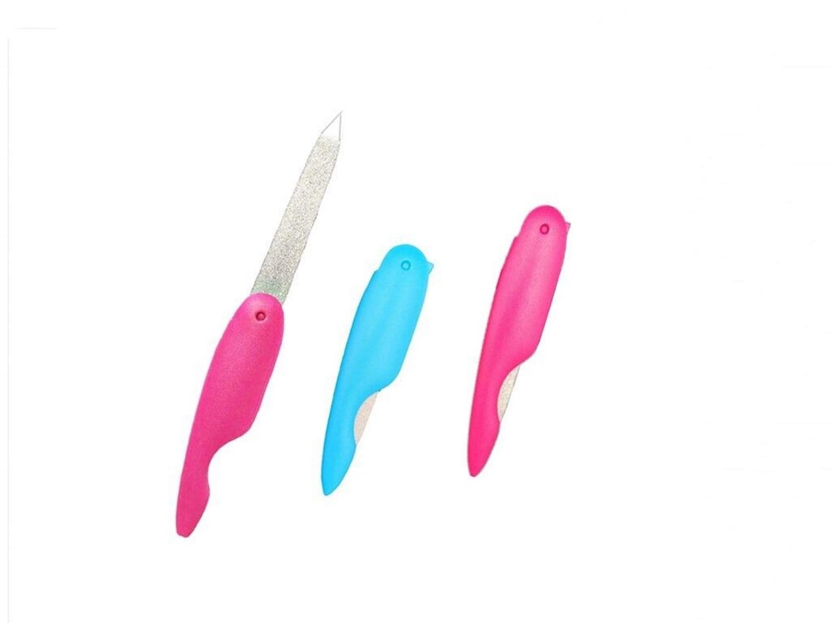 Sinen 3er Set Metall-Faltfeile aus Edelstahl, Doppelseitige Nagelfeile für Nagelhaut, Professionelles Nagelfeilen-Set für Männer und Frauen (Zufällige Farbe)