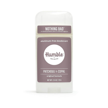 HUMBLE BRANDS Patchouli Copal Weihrauch Deodorant, 2,5 oz – Natürlicher Deodorant für Herren und Damen