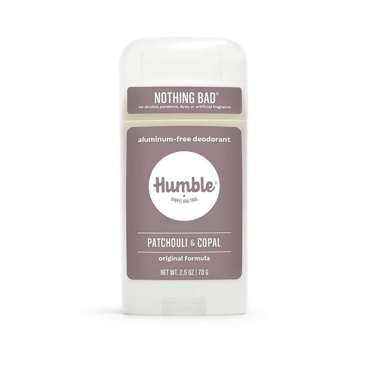 HUMBLE BRANDS Patchouli Copal Weihrauch Deodorant, 2,5 oz – Natürlicher Deodorant für Herren und Damen