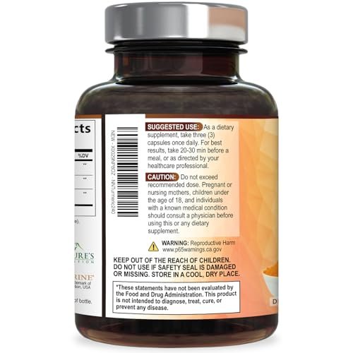 Curcumin Kapseln mit 95% Curcuminoiden, Bio Kurkuma & BioPerine Schwarzer Pfeffer – 240 Kapseln, vegan, non-GMO, hergestellt in USA
