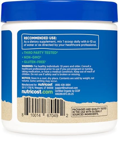 Nutricost Bio-Löwenmähne Pilzpulver 113 g - USDA Bio-zertifiziert