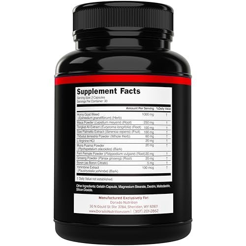 Horny Goat Weed für Männer und Frauen - Maximale Stärke 1590mg - mit Maca, Ginseng, L-Arginin, Tribulus - Premium Hornygoatweed - Icariin Epimedium - 3. Partei getestet - USA hergestellt - 60 Kapseln