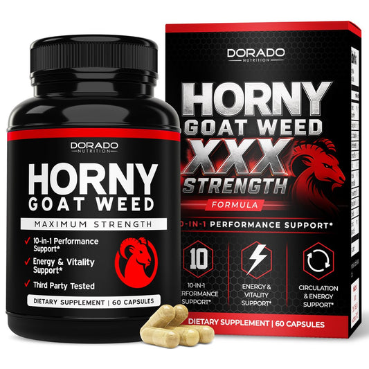 Horny Goat Weed für Männer und Frauen - Maximale Stärke 1590mg - mit Maca, Ginseng, L-Arginin, Tribulus - Premium Hornygoatweed - Icariin Epimedium - 3. Partei getestet - USA hergestellt - 60 Kapseln