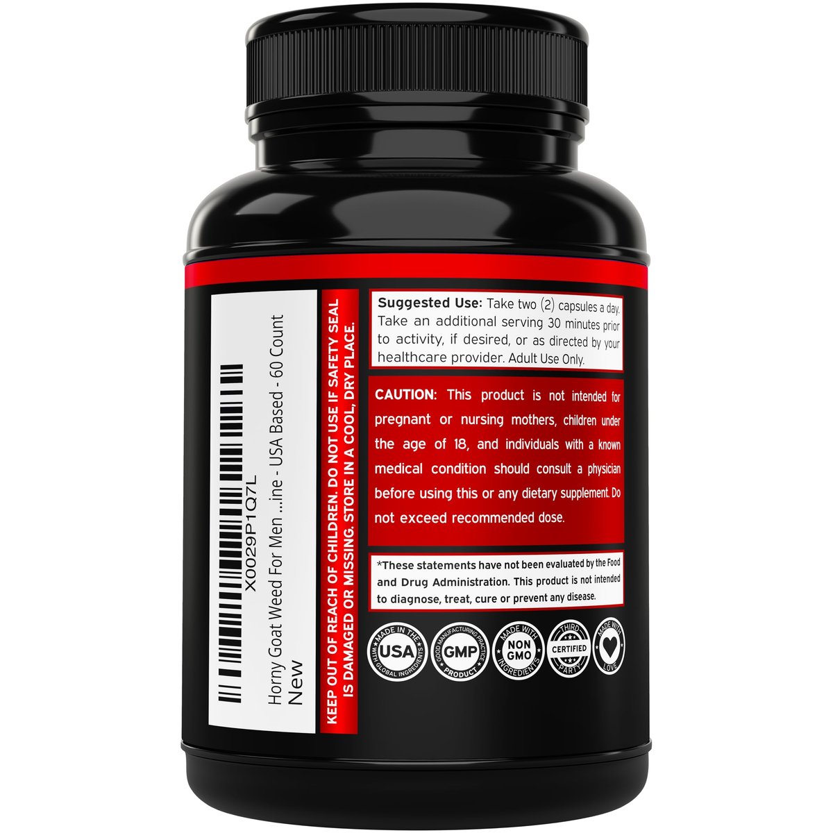 Horny Goat Weed für Männer und Frauen - Maximale Stärke 1590mg - mit Maca, Ginseng, L-Arginin, Tribulus - Premium Hornygoatweed - Icariin Epimedium - 3. Partei getestet - USA hergestellt - 60 Kapseln