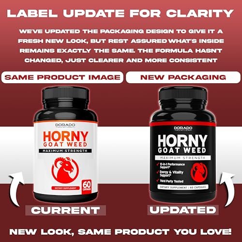 Horny Goat Weed für Männer und Frauen - Maximale Stärke 1590mg - mit Maca, Ginseng, L-Arginin, Tribulus - Premium Hornygoatweed - Icariin Epimedium - 3. Partei getestet - USA hergestellt - 60 Kapseln