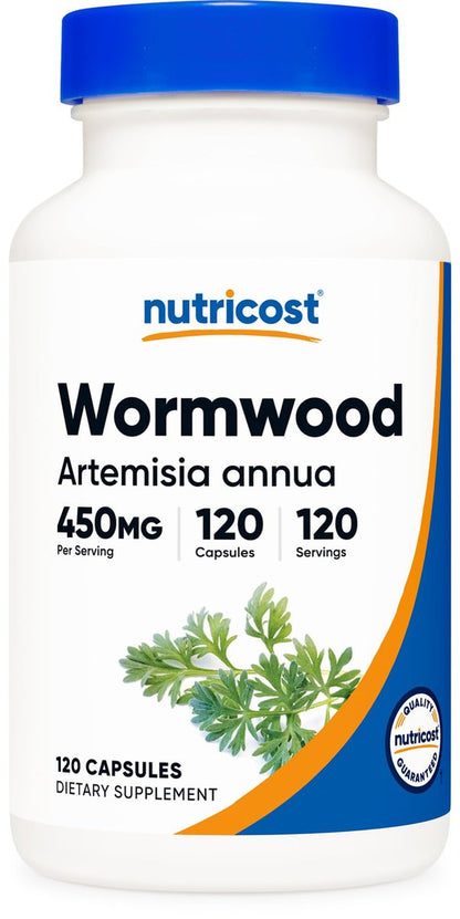 Nutricost Wermut Kapseln 450 mg, 120 Kapseln – Vegetarische Kapseln, Glutenfrei & Nicht-GVO