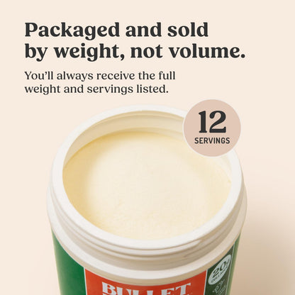 Bulletproof Unflavored Collagen Peptides Pulver – 20 g grasgefüttertes Kollagenprotein & Aminosäuren für Haut, Knochen & Gelenke, 240 g