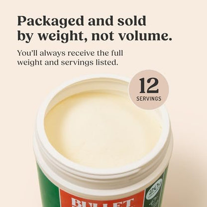 Bulletproof Unflavored Collagen Peptides Pulver – 20 g grasgefüttertes Kollagenprotein & Aminosäuren für Haut, Knochen & Gelenke, 240 g