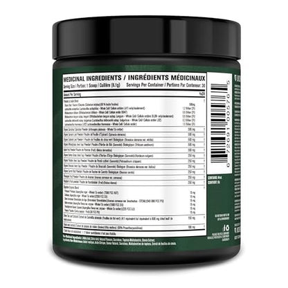 Jacked Factory Green Surge – Grünes Superfood-Pulver mit Spirulina, Weizen- & Gerstengras, Bio-Grüns, Grüntee-Extrakt, Probiotika & Verdauungsenzyme – Sauerapfel, 30 Portionen