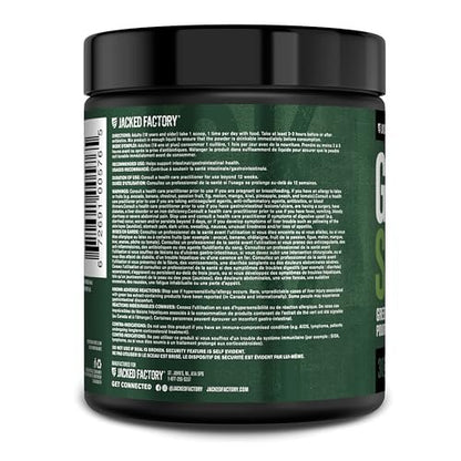 Jacked Factory Green Surge - Grünes Superfood-Pulver mit Spirulina, Weizen- und Gerstengras, Bio-Grüns, Grüntee-Extrakt, Probiotika und Verdauungsenzyme - gemischte Beeren, 30 Portionen