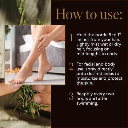WEN 613 by Chaz Dean Trockenöl Intensivbehandlungsspray mit SPF 20 – Sonnenschutzspray, Bräunungssonnencreme, Sonnenlotion, Sonnenschutz, Bronzender Sonnenschutz – Zitrone Rosmarin Vanille Bohne, 207 ml