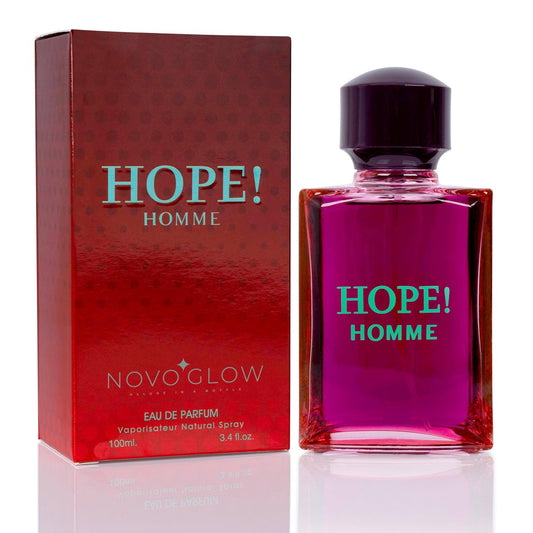 NovoGlow Hope Homme for Men – 100ml Eau De Parfum Spray für Männer – Würzig-blumiger & intensiver Duft, warmer Duft, der den ganzen Tag anhält, Geschenk für Männer für alle Anlässe