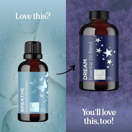 Breathe Ätherisches Öl für Diffuser - Erfrischende Mischung mit Eukalyptus, Pfefferminze, Teebaum und Minze für Aromatherapie zu Hause und unter der Dusche (30 ml)
